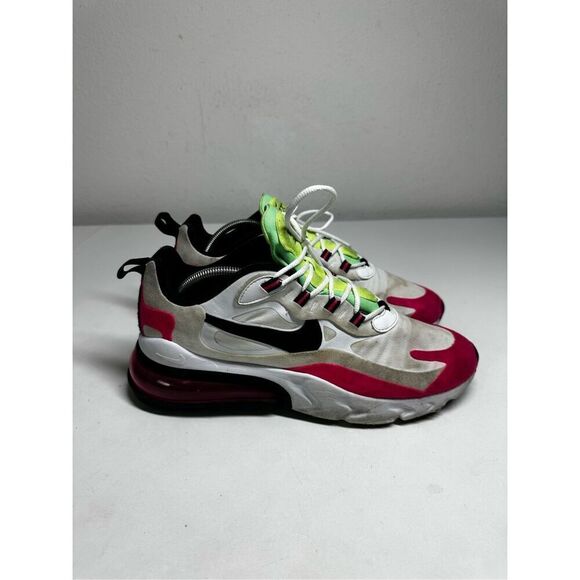 Nike Womens Air Max 270 React Hyper Pink 2020 Lace Up Size 9.5 CJ0619-101 *Notes - Picture 1 of 16